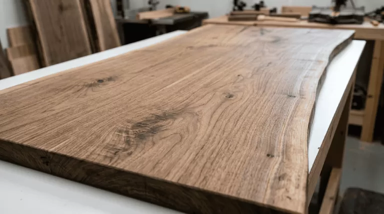 Solid timber wood slab in Malaysia used for furniture making and woodworking projects.